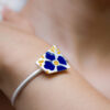 ΒΡΑΧΙΟΛΙ FLOWER TILES ΜΠΛΕ-ΚΙΤΡΙΝΟ - Image 3